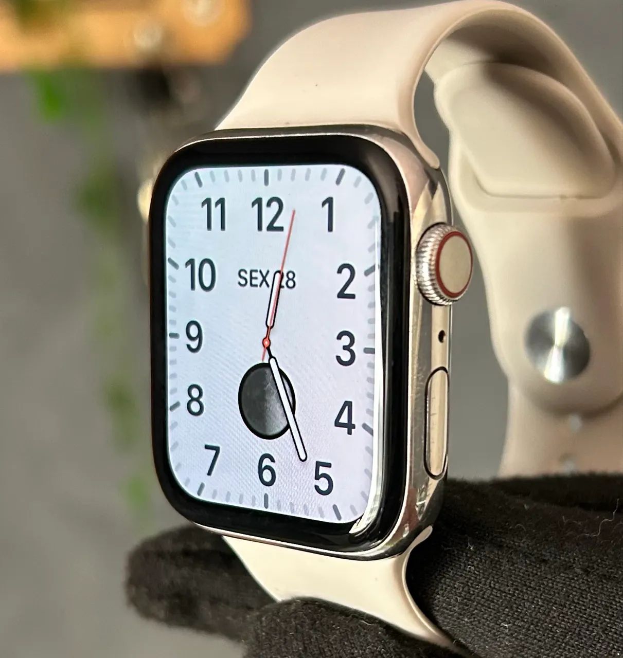 Apple Watch S4 44mm Aço inoxidável GPS + celular 88% Bateria