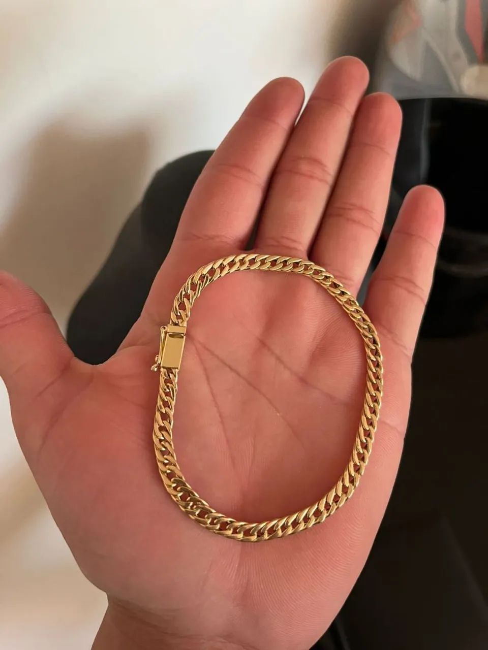 Pulseira Ouro 18k Modelo Grumet dupla fecho gaveta