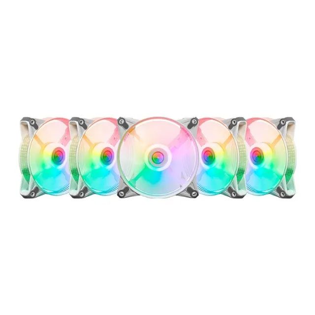 Promoção!!! Kit Com 5 Ventoinhas ARGB!!! Com Controladora!!! Produto Novo!!