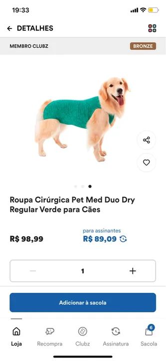 Roupa Cirúrgica Pet Med Duo Dry Regular Verde para Cães