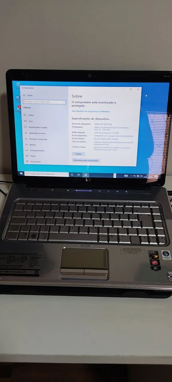 Notebook HP DV5 BR  AMD Turion X2