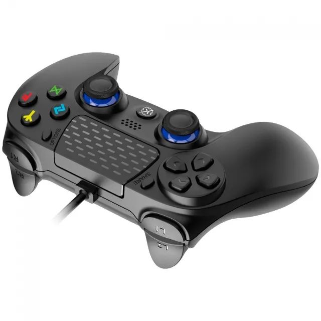 Controle Kalkan Hagel Pro USB para (PS4/PS3/PC) Double Shock, Entrada para Fone - WZetta - Foto 3