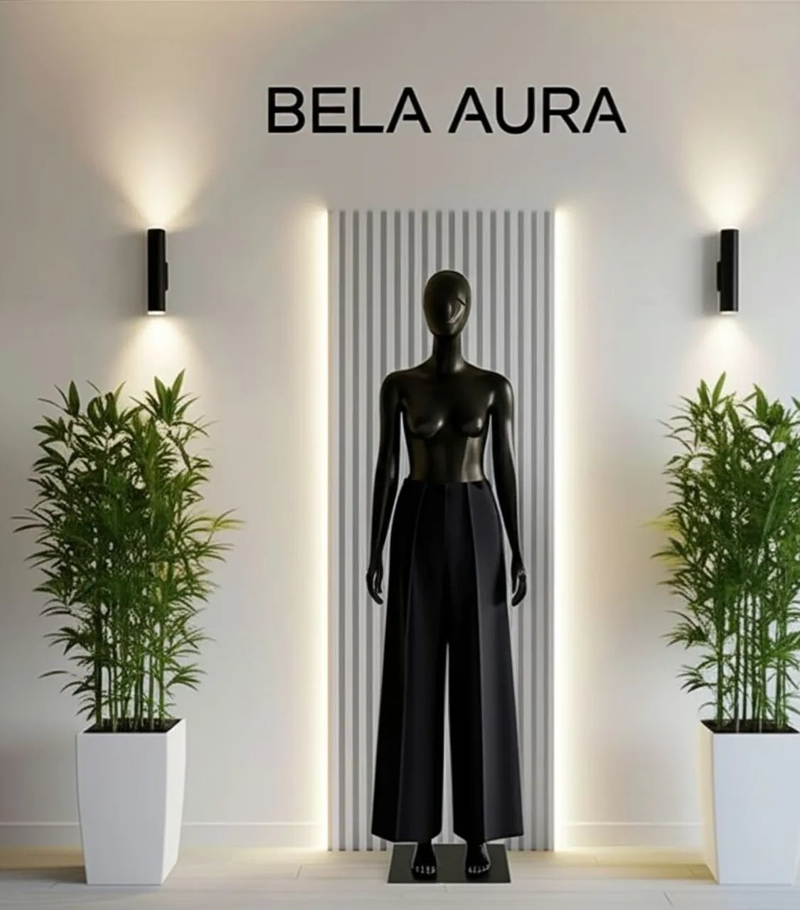 Calça Pantalona Preta Elegante - Bela Aura