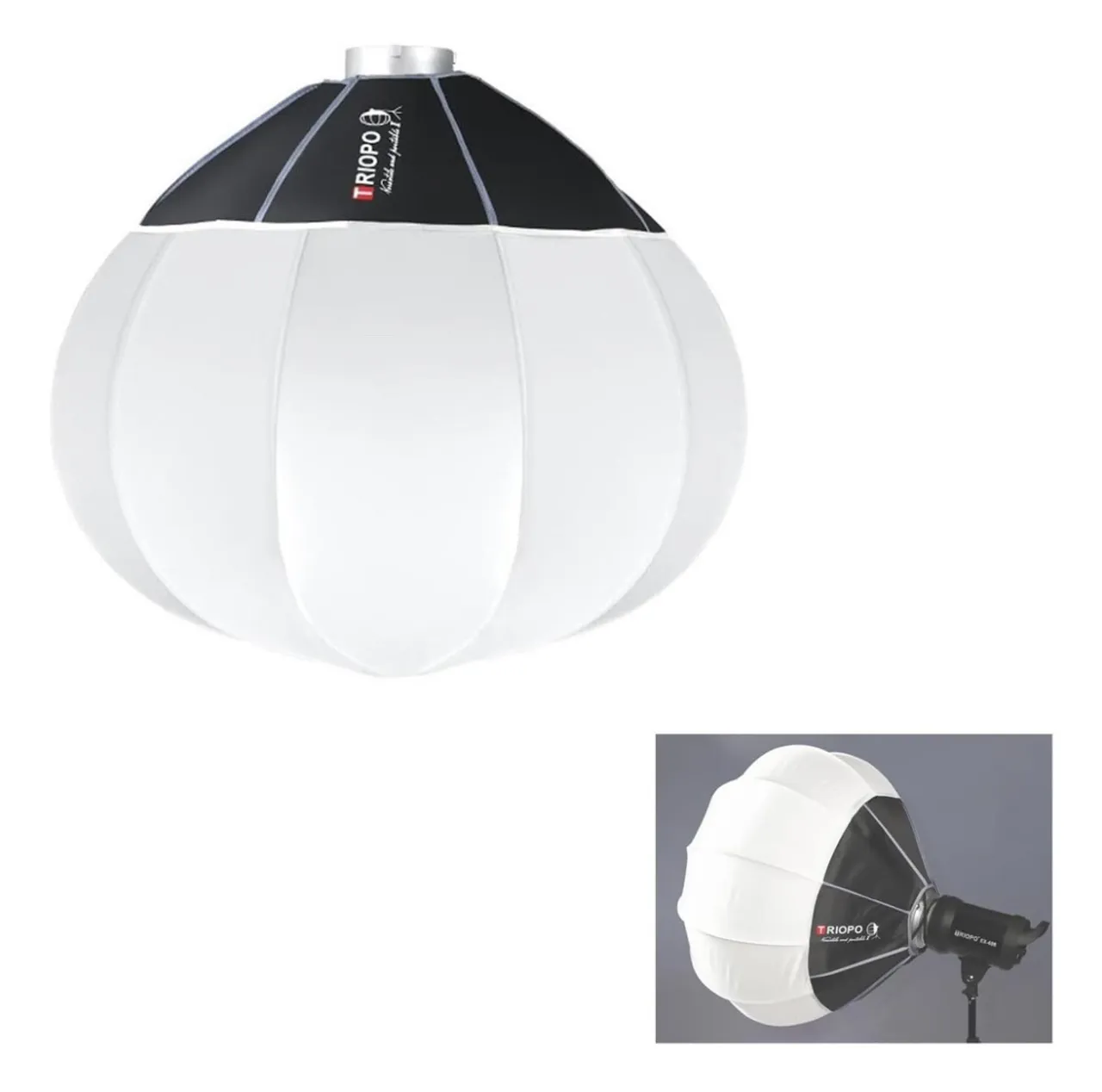 Softbox Triopo Globo Bowens Lanterna Balão Chines 65cm Kq65