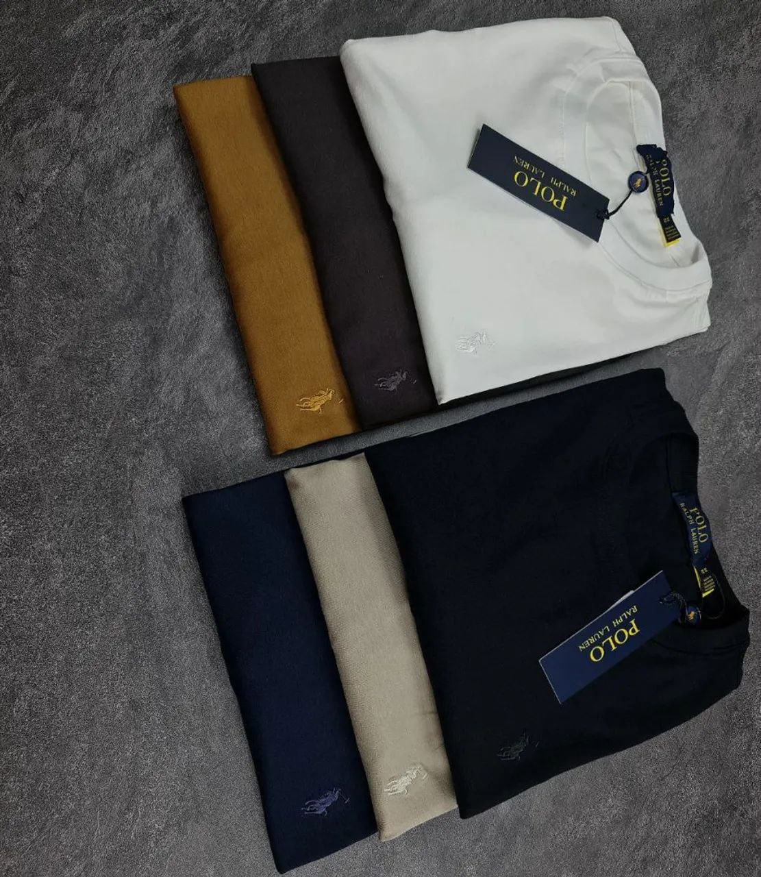 Camisetas Polo by Ralph Lauren gola careca Monocrática logo bordado coleção natal - Foto 2