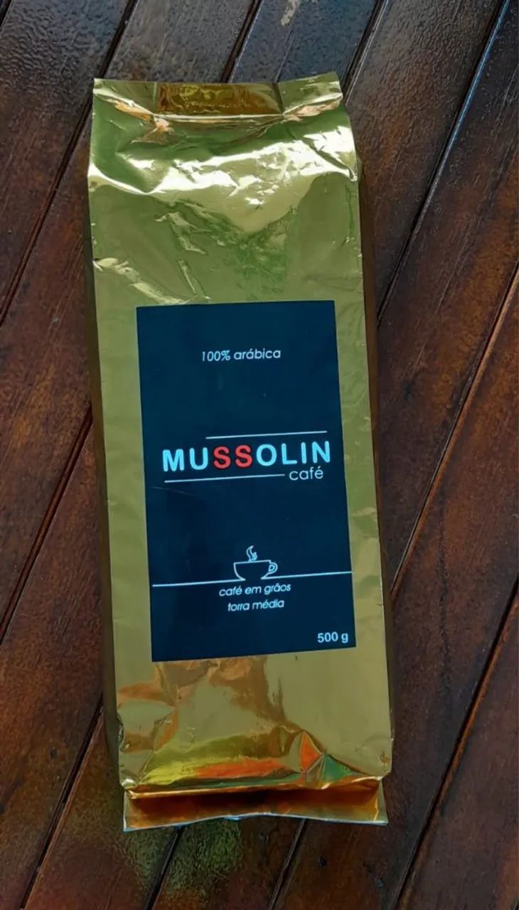 Café em Grãos ou Moído Mussolin 100% Arábica 500g