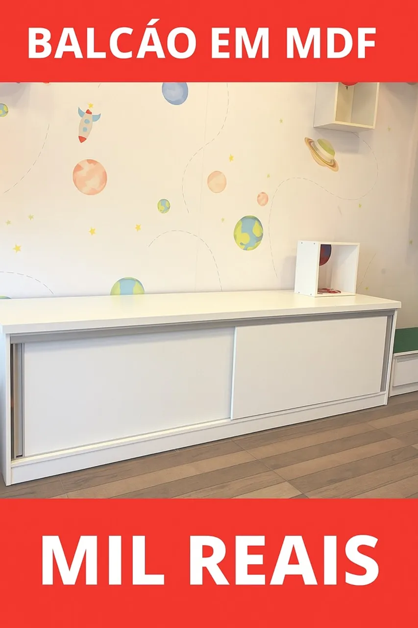 Balcão em MDF Branco