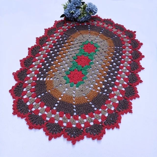 Jogo de banheiro Vanessa com 3 peças vermelho e marrom - Foto 5