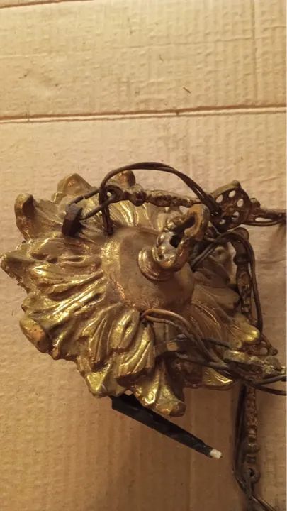 Lustre Antigo de Bronze - Foto 5