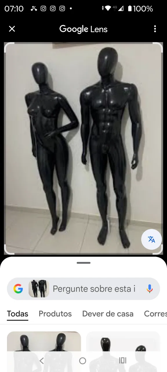 Manequim masculino preto