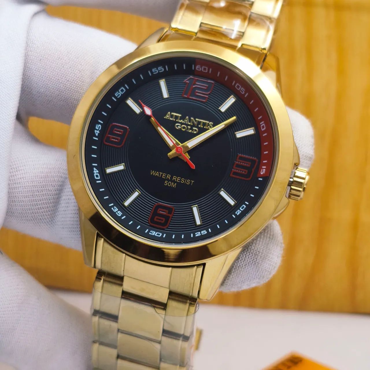 Relógio masculino ATLANTIS original prova d'água luxo - Foto 2