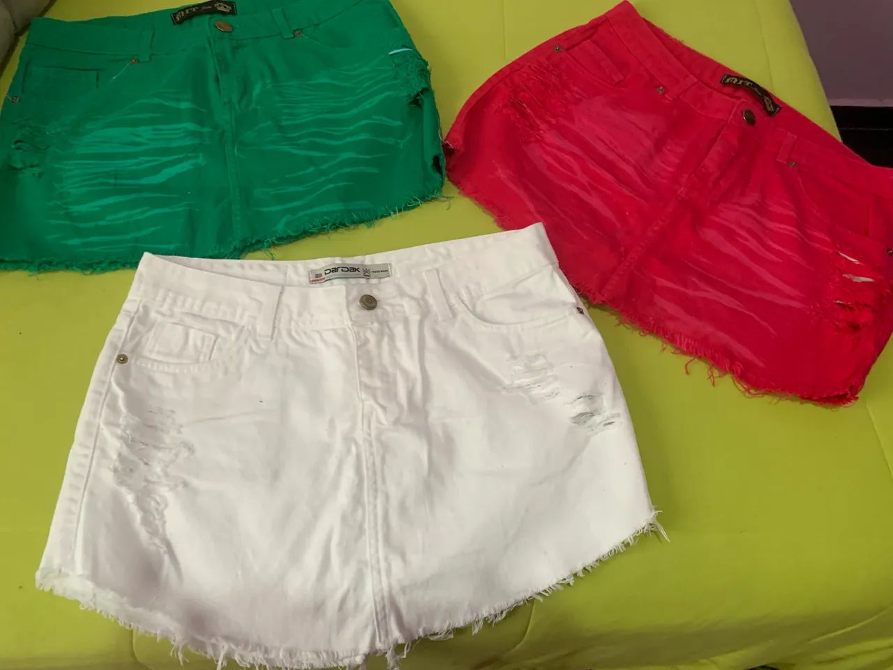 5 pcs femininas, mini saias e shorts jeans; c&a - Foto 3