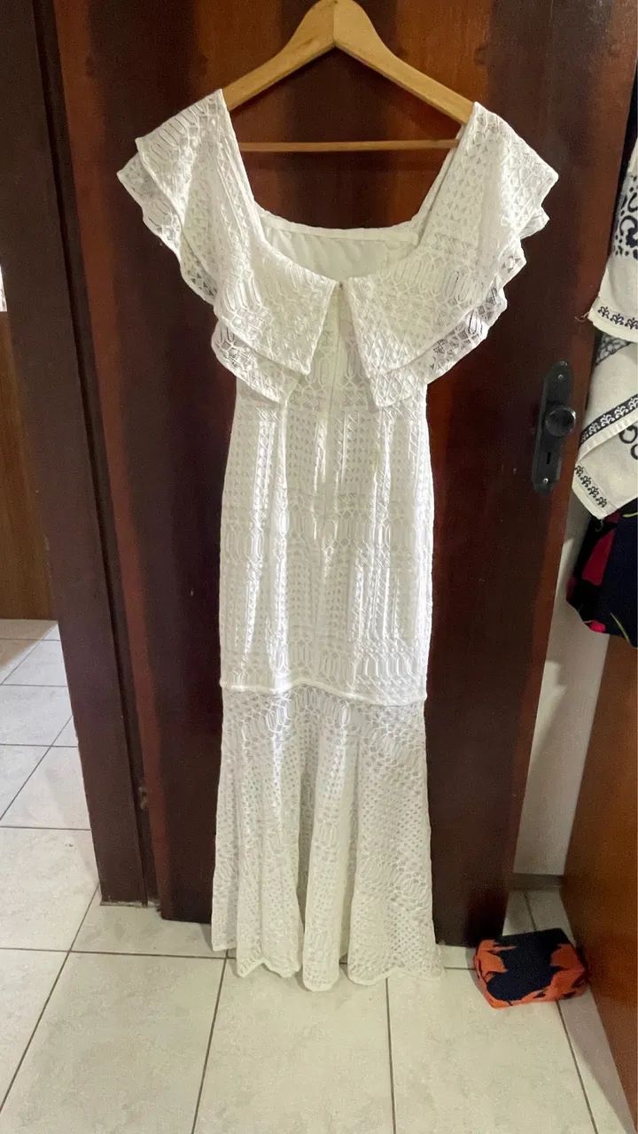 Vestido longo branco - Foto 4