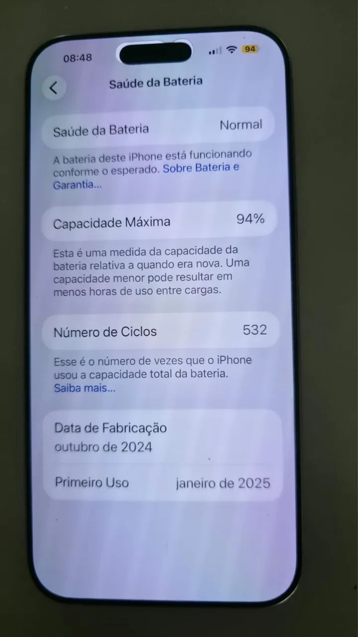 IPHONE 16 PRO MAX - 94% BATERIA - ÚNICO DONO - Foto 4