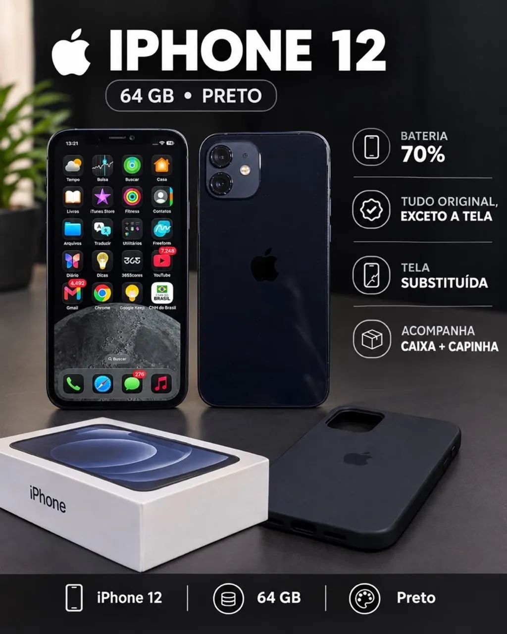 iPhone 12 64gb Preto