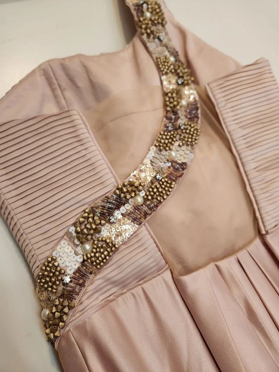 Vestido longo em cetim Victor Dzenk - Foto 4