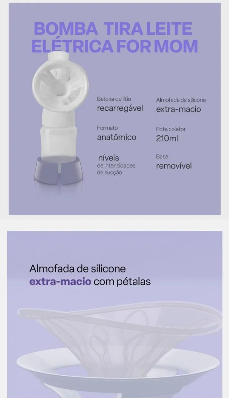 Bomba elétrica tira leite Multikids  - Foto 4