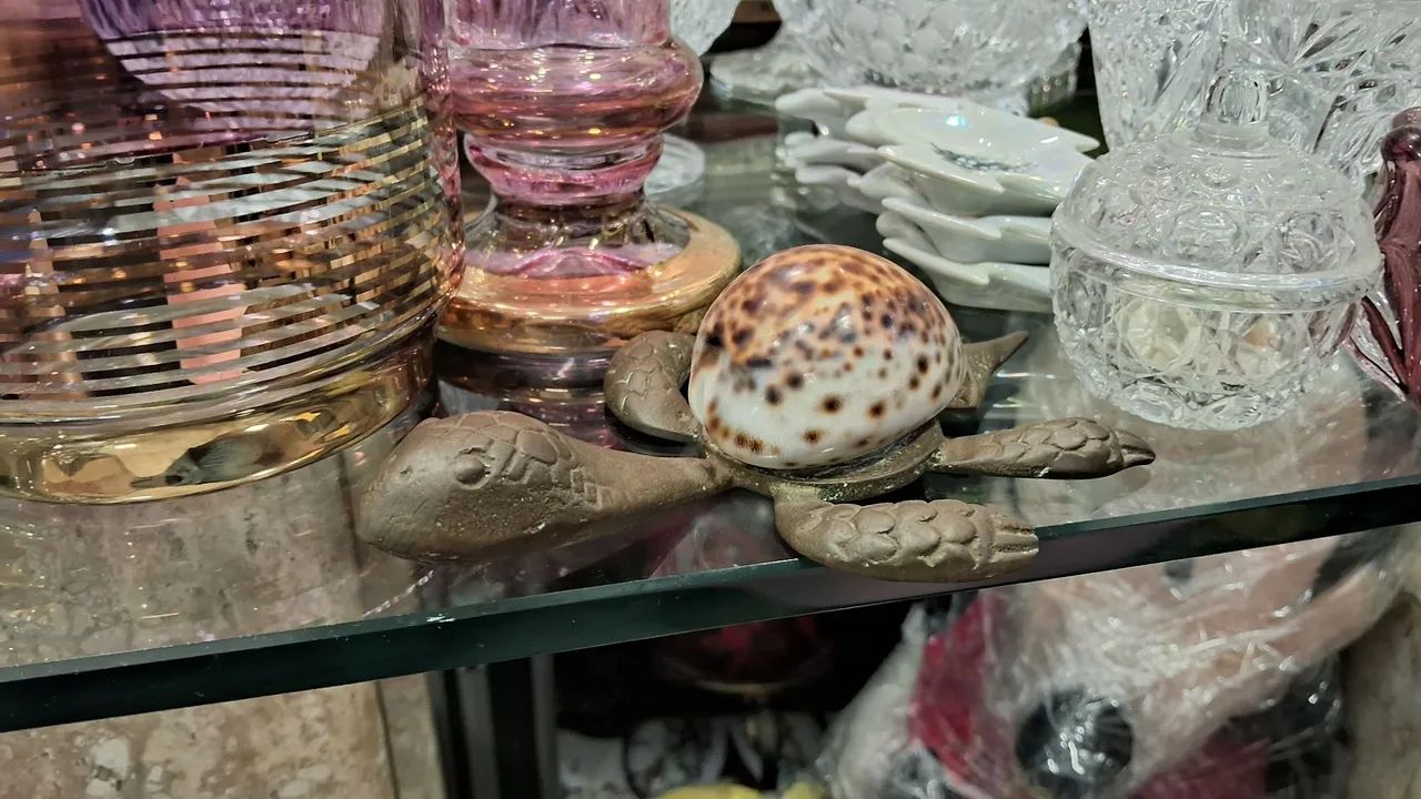  Antiga Belíssima tartaruga em bronze  - Foto 4