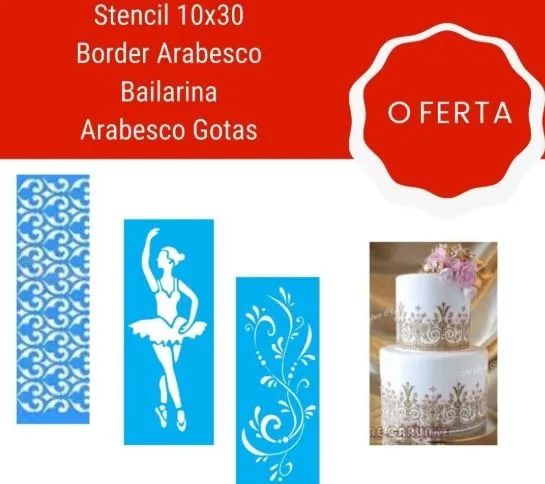 STENCIL PARA DECORAÇÃO DE VÁRIOS MODELOS - Foto 3