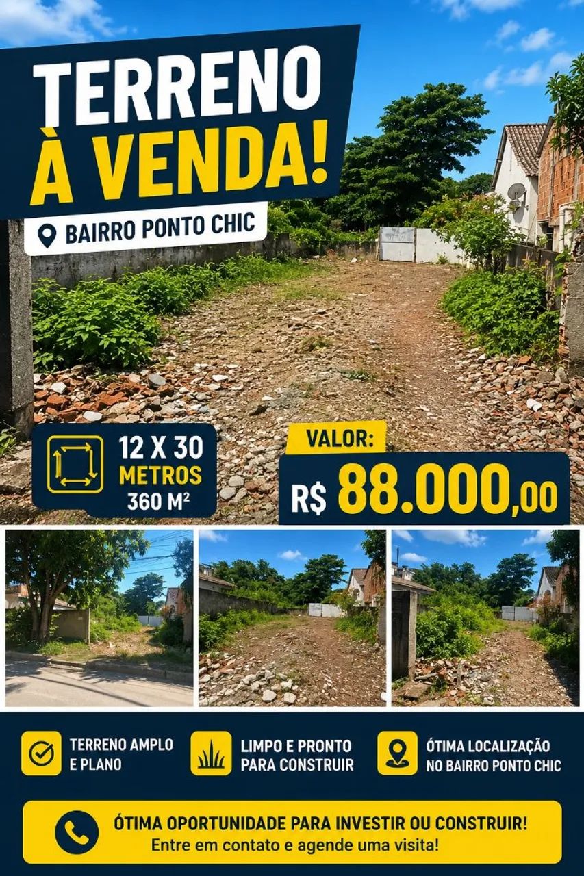 TERRENO BAIRRO PONTO CHIC
