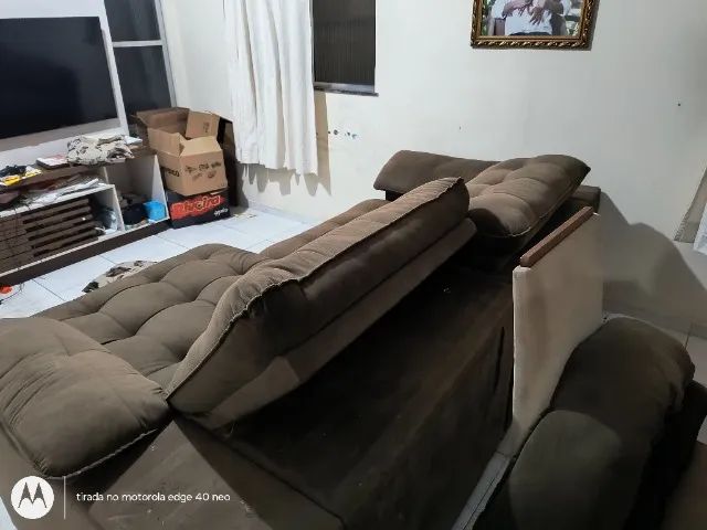 Sofá retrátil marrom escuro - Foto 2