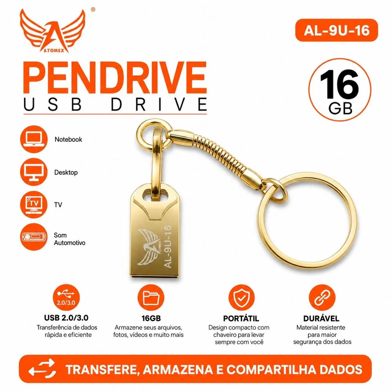 Pendrive 16GB USB 2.0/3.0 Altomex 