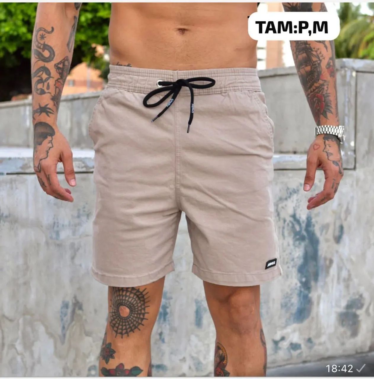 SHORTS MAURICINHO DE SARJA DE ALTA QUALIDADE 
