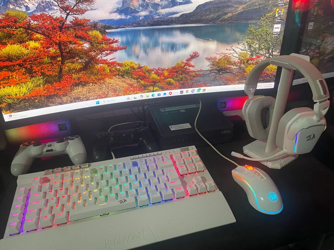 KIT REDRAGON WHITE TECLADO + MOUSE + HEADSET