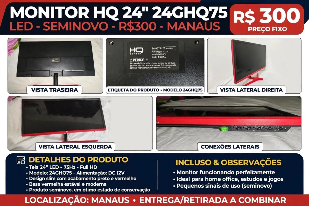 VENDO MONITOR DE 27 POLEGADAS