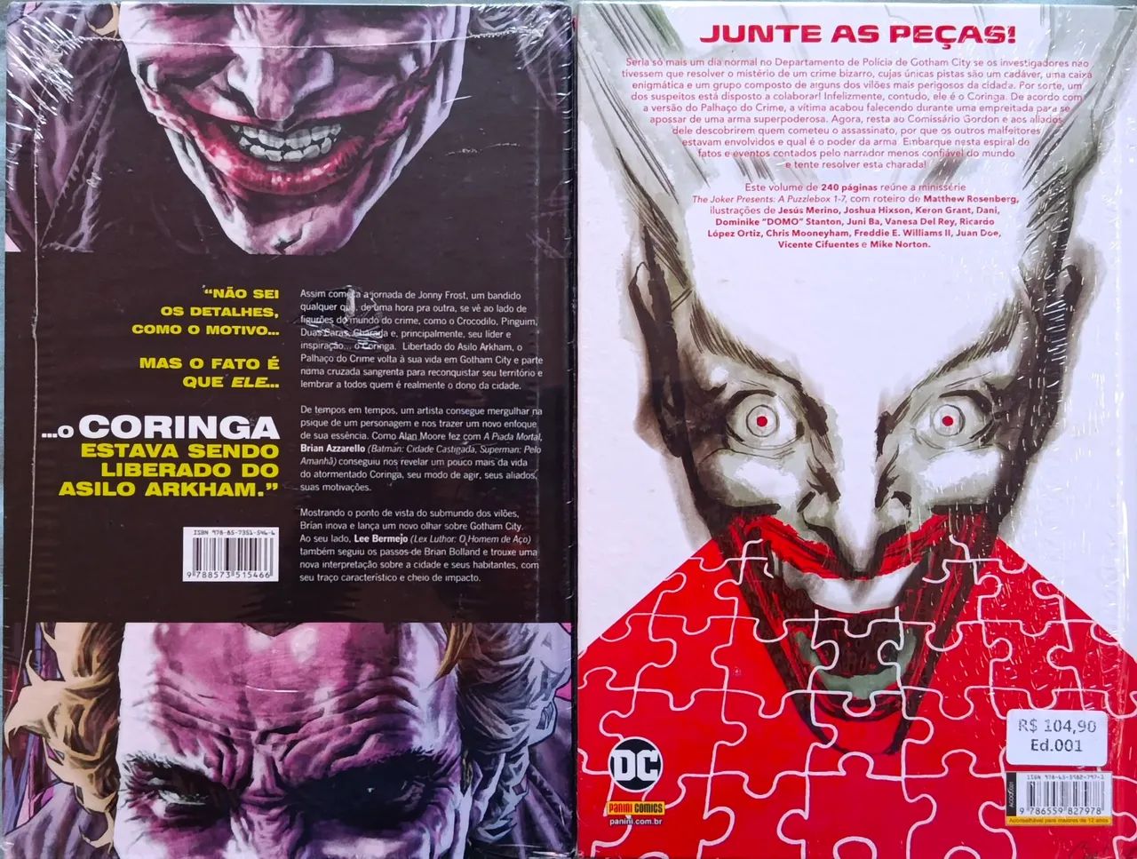 Coringa 2 HQs Brian Azzarello e Quebra Cabeça  - Foto 2