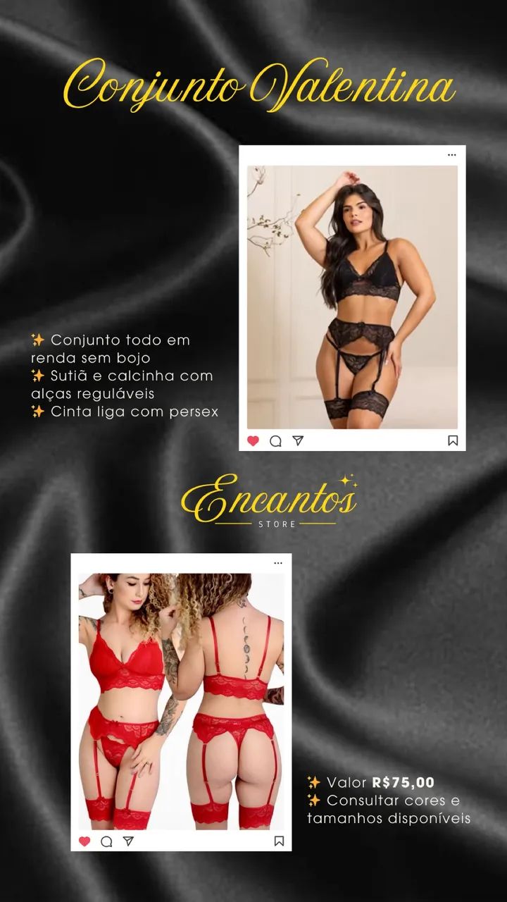 Lingerie com cinta liga  - Foto 2
