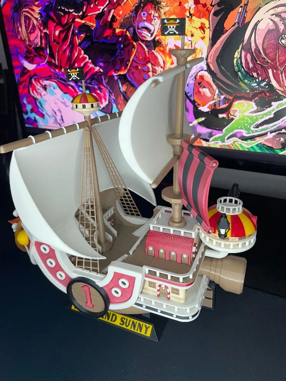 Barco Thousand Sunny One Piece 3D - Peça Decorativa - Foto 4