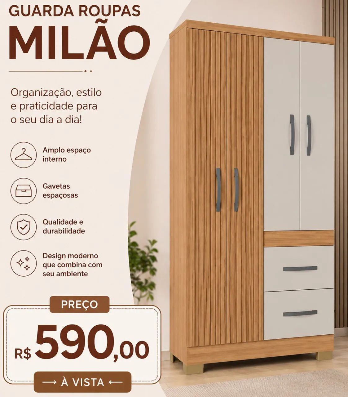 Guarda roupa novo Milão 