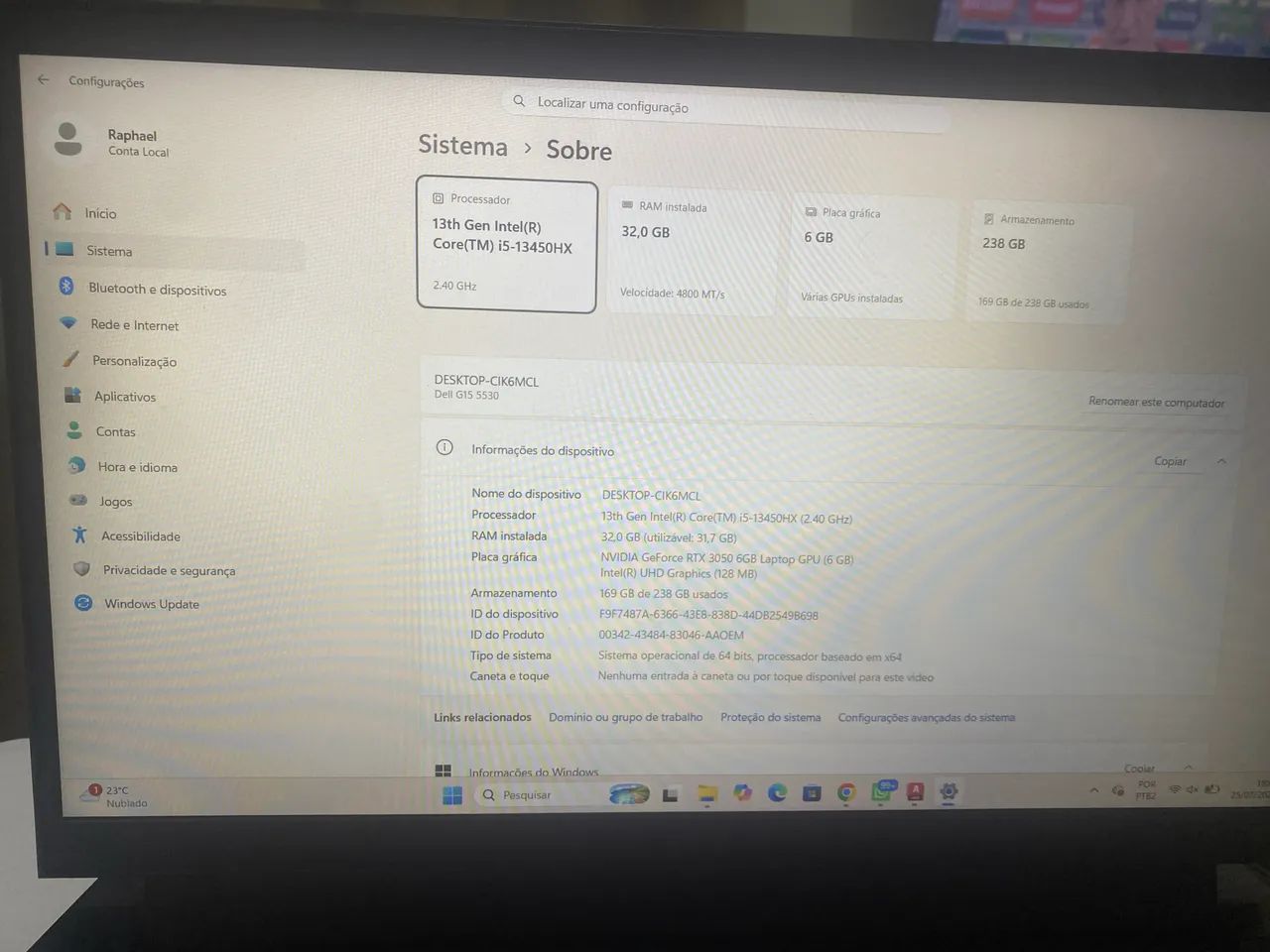 Notebook Dell G15 5530 - Foto 3