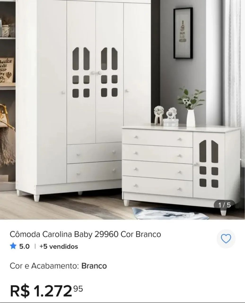 Guarda roupa e cômoda infantil  - Foto 2