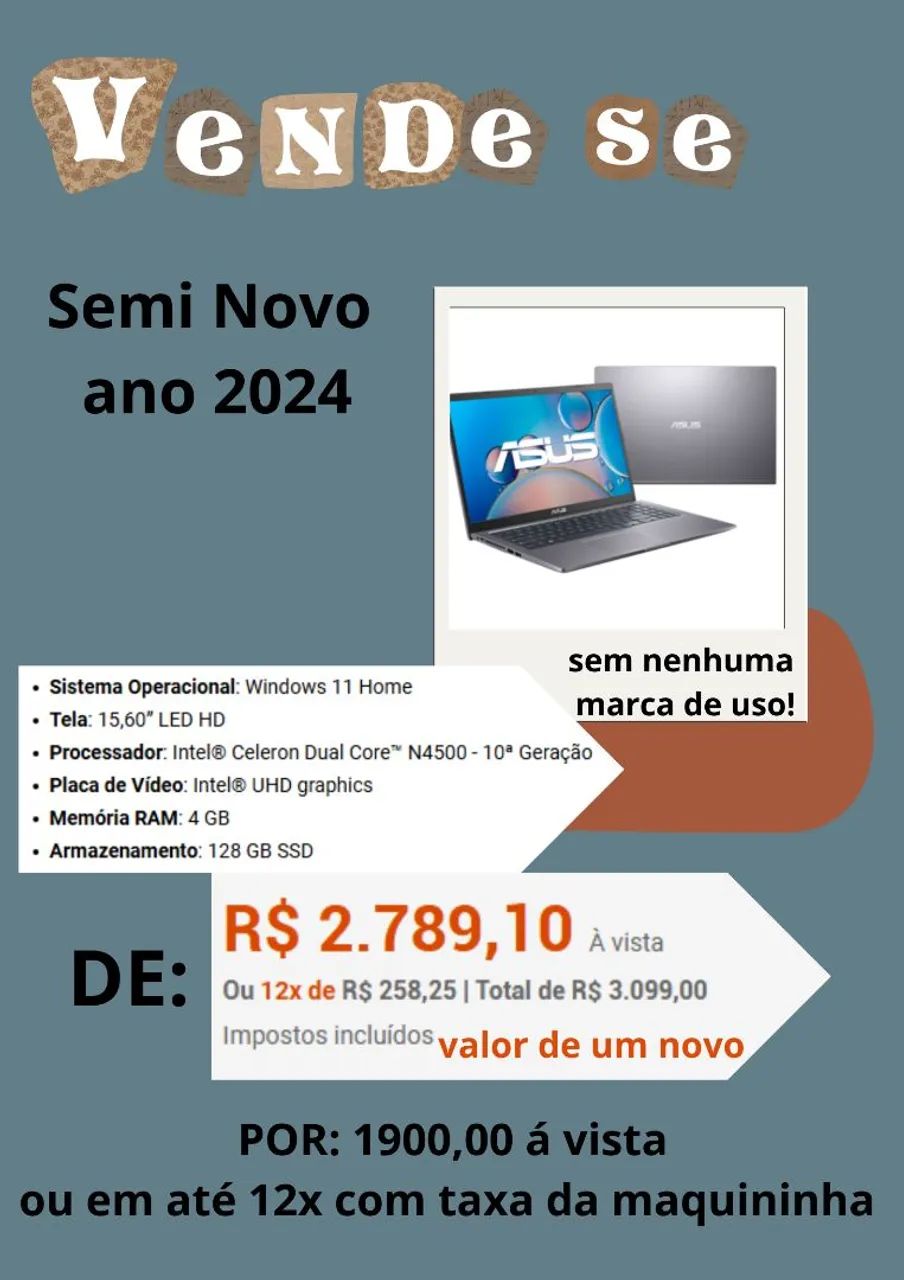 Notebook Asus 
