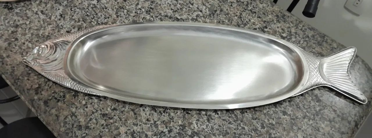 Travessa Peixe em Aço Inox Wolff - Original e Conservada