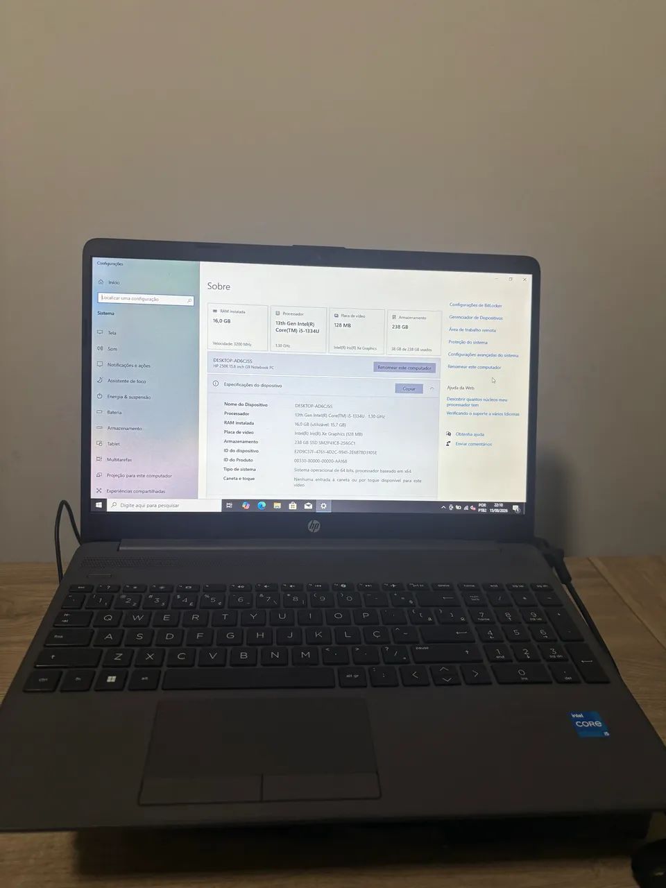 Notebook HP, i3 13Gen, 16Gb, SSD
