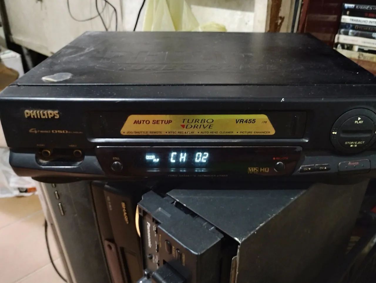 Vídeo cassete Philips Vr455 com defeito 