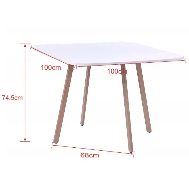 Conjunto Mesa de Jantar Pizza Branco 4 Cadeiras Just Home Collection - Foto 4