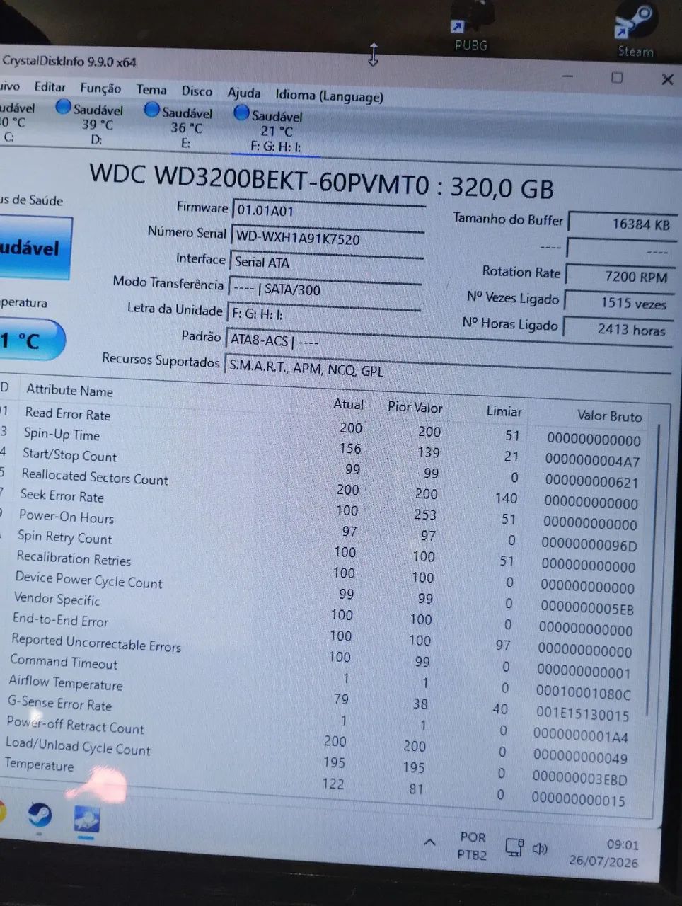 Hd Notebook 320GB WD Scorpio Black - Foto 3