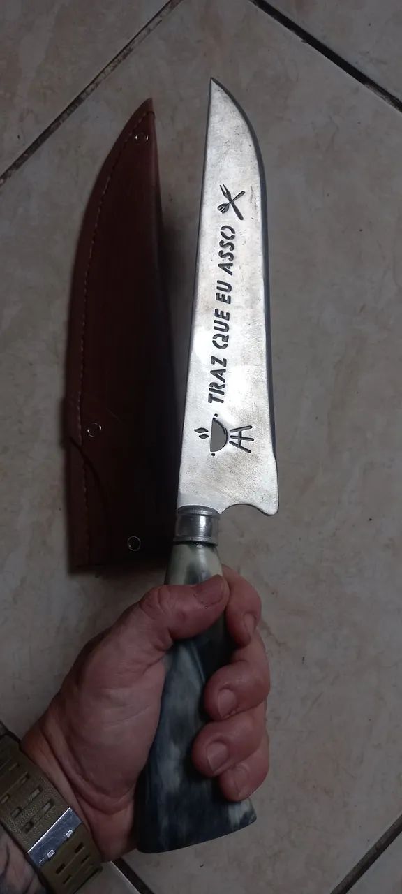 Faca Artesanal, picanheira 10 polegadas gaúcha  - Foto 3
