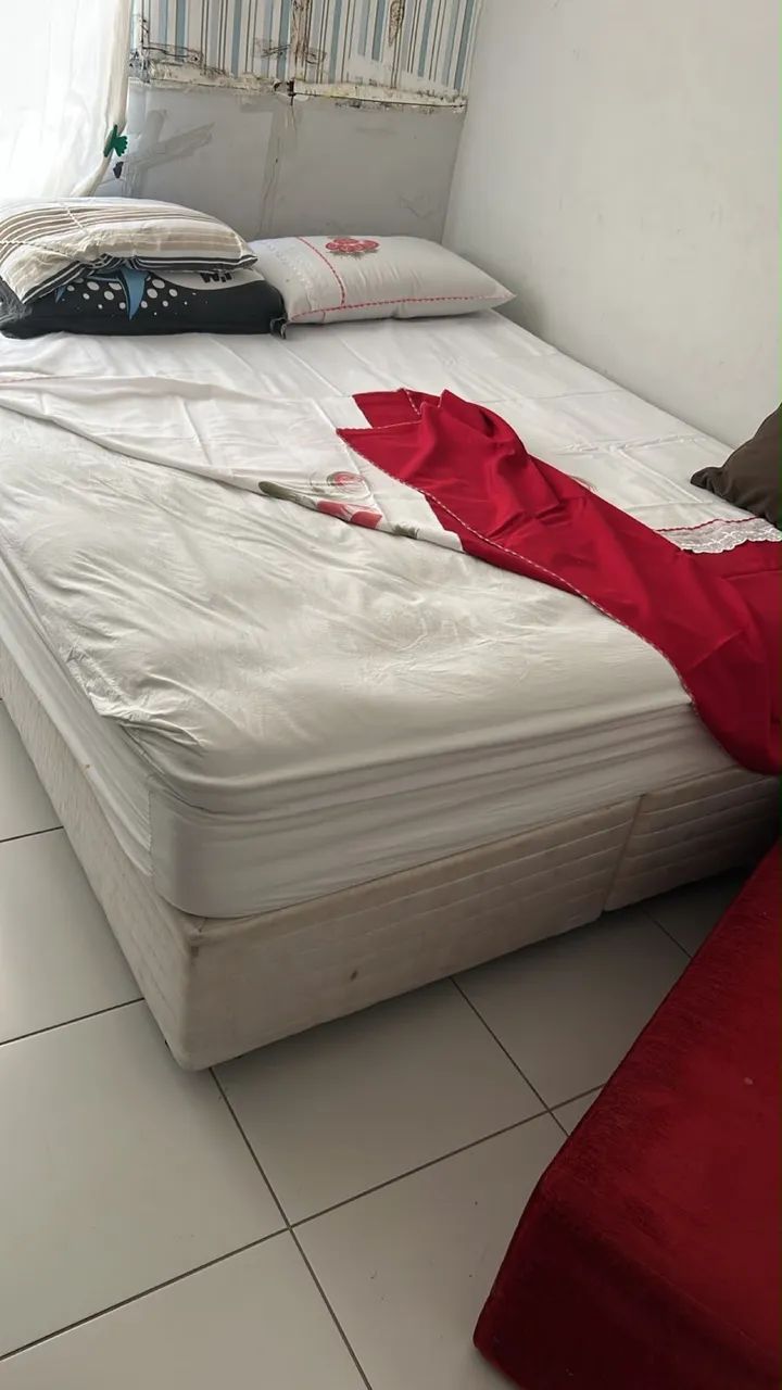 2 Base de cama casal + 1 colchão 