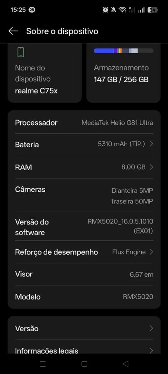 Realme 75x a prova d água  - Foto 4