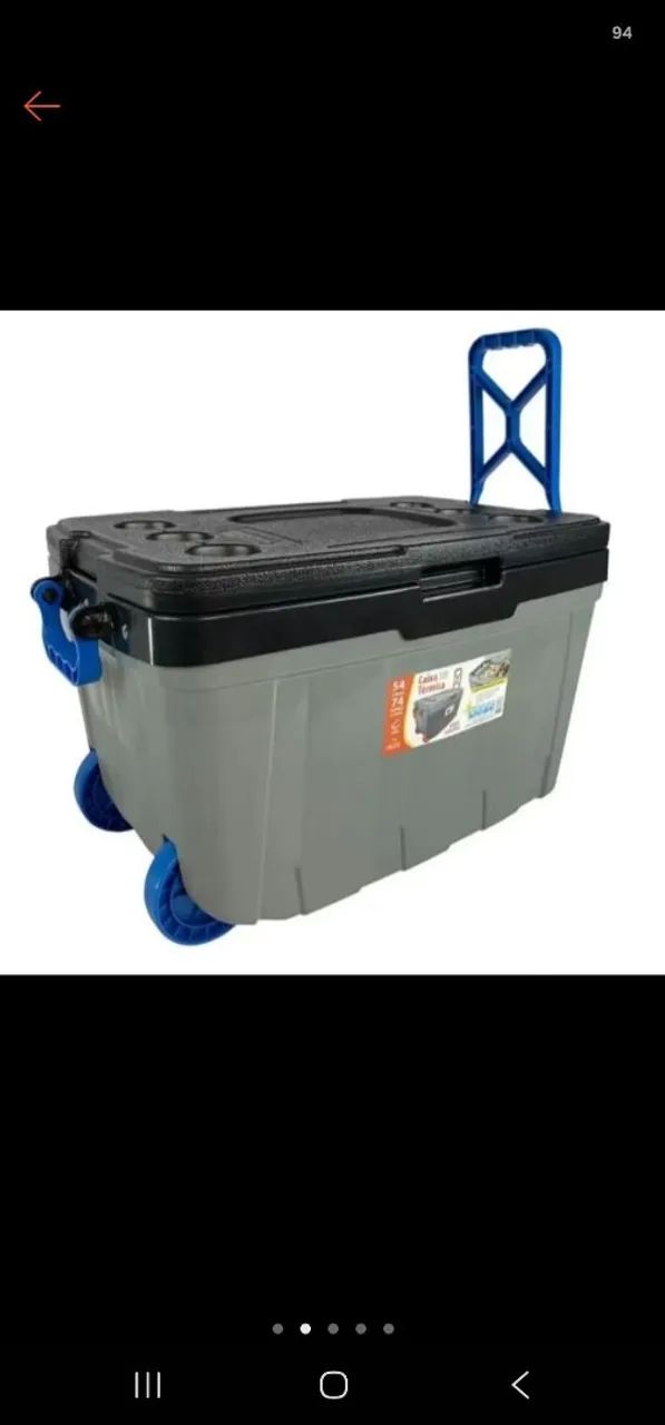 Cooler de rodinhas capacidade 54 litros 