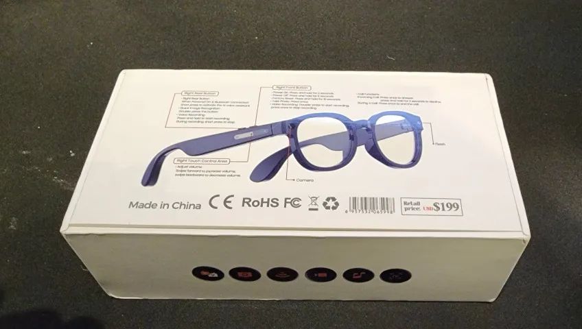 Smart Glasses - Lenovo - óculos inteligente HD com inteligência artificial  - Foto 4