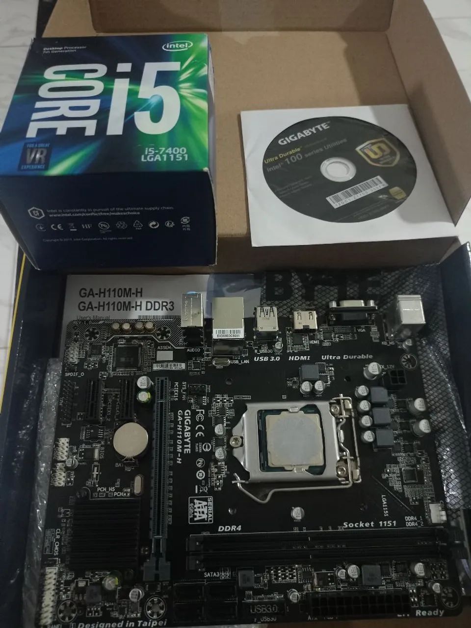 Placa mãe Ddr4 e I5 7400 - Foto 2