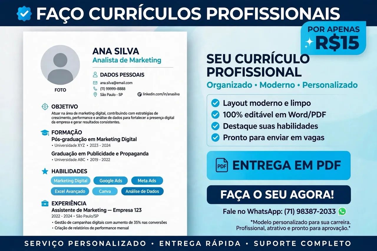 Currículo simples | profissionais - Foto 3