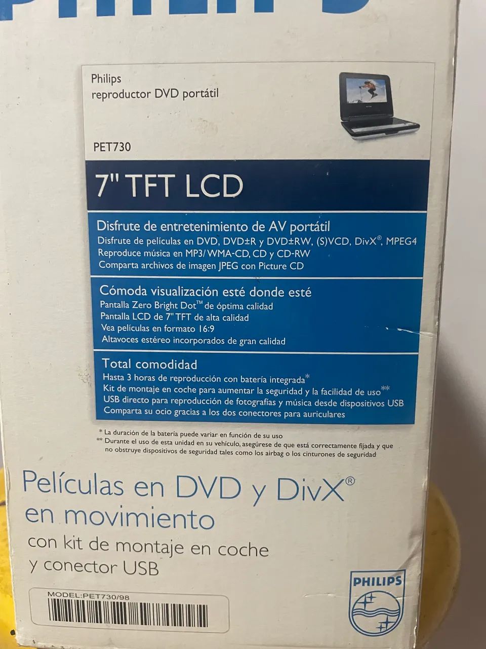 DVD Portátil Philips PET730 7?  - Foto 2