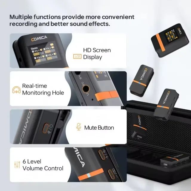 Microfone Sem Fio Vimo Q - 04 Mic para Smartphone e Câmeras  - Foto 3